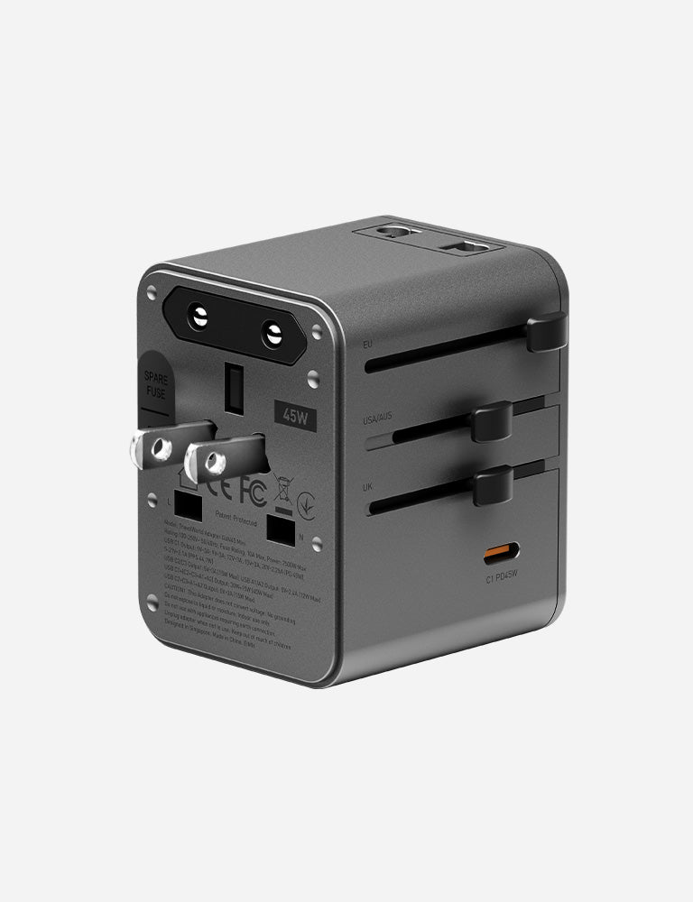 TravelWorld Adapter GaN45 Mini