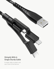 NyloFlex 3-in-1 Lightning + USB-C + Micro-USB 1.5M