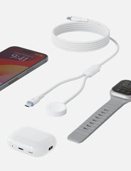 Deuce 2-in-1 USB-C to USB-C with Integrated Watch Charger